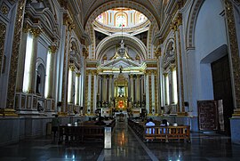 The interior of the pilgrimage church
