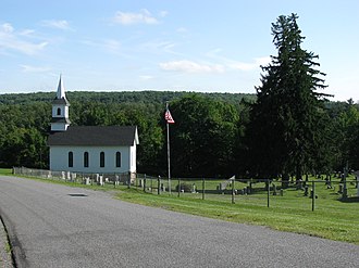 The church and its cemetery Nelson Welsh Congregational Church.JPG