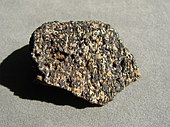 A speckled rock specimen