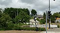 English: The "Wight Dragon" sculpture situated in the middle of the Coppins Bridge roundabout in Newport, Isle of Wight. It is made of recycled materials.