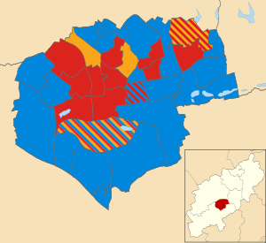 Местные выборы в Нортгемптоне, Великобритания, 2011 г. map.svg 
