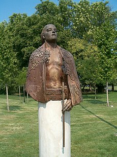 Busta Ladislava IV. v národnom historickom parku, Ópusztaszer, Maďarsko