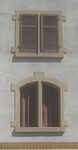 22. Fenster mit oberen und unteren Ohren, Arbeiterwohnhaus des Historismus, Stuttgart, 1901.
