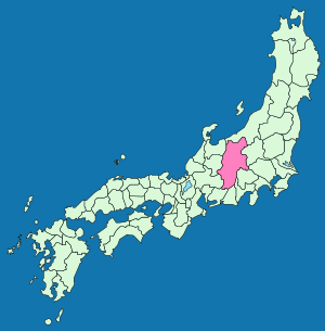信濃國在日本的位置