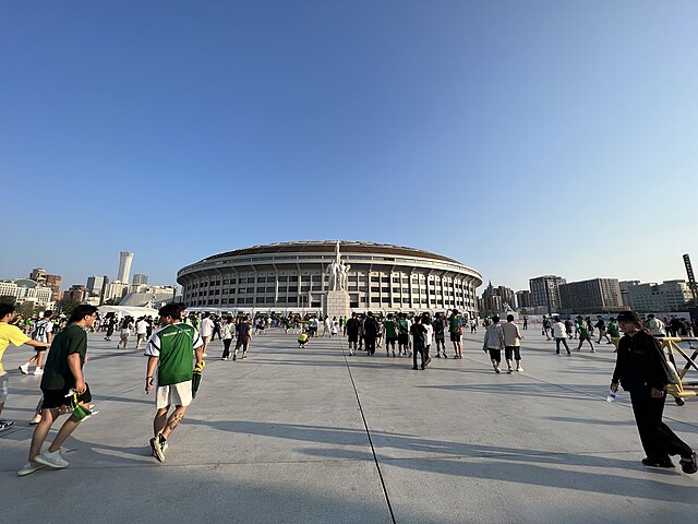 View of the stadium from the northern gate.