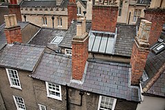Roof landscape as seen from the Jesus College. Oxford. UK.