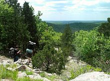 Ozark Trail on Goggins Mountain in Johnson's Shut-Ins State Park Ozark Trail - Goggins Mtn 20130511 1.jpg