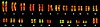 כרומוזומים בזמן מטאפאזה צבועים באמצעות היבירידזציה פלואורסצנטית באתר עם גלאי לרצפי Alu (בירוק) ובצביעת נגד ל-DNA (באדום).