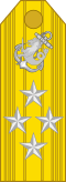 Insignia de rango en el hombro del almirante de la Armada de Filipinas.