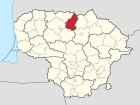 Location map of Pakruojo rajono savivaldybė