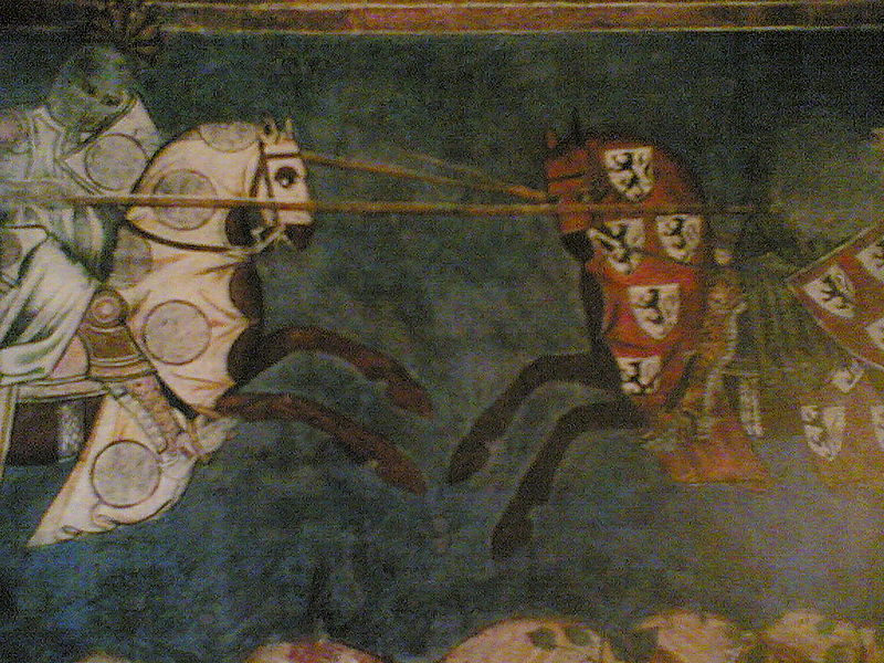 File:Particolare degli afreschi del palazzo Comunale di San Gimignano 1292.jpg