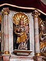 Marienfigur an der Kanzel der Farchanter Pfarrkirche St. Andreas
