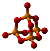 Molecuulmodel van fosforpentoxide