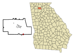 Pickens County Georgia Incorporated ve Unincorporated alanları Nelson Highlighted.svg