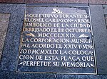 Placa conmemorativa del Carbayón