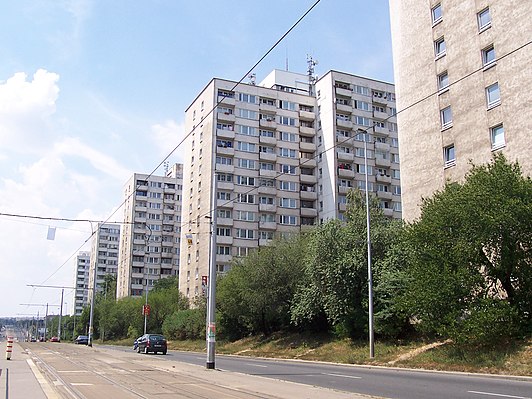 Huizen in Vokovice, wijk in Praag 6