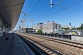 * Nomination Praterstern Vienna, Trainstation Praterstern, View to Donaucity --Hubertl 20:16, 29 June 2016 (UTC) * Promotion Quality high enough for a Q1photo, good balance between sun and shadow part. Even the cranes in the background add something to the photo, it shows this is a new area --Michielverbeek 20:29, 29 June 2016 (UTC)