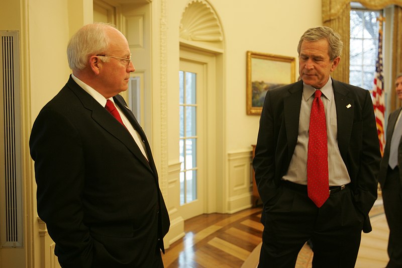 File:President Bush and Vice President Cheney in the Oval Office (18638505025).jpg