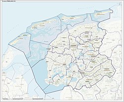 Peta topografi provinsi Friesland