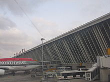 Northwest Airlines aircraft at Shanghai Pudong International Airport in 2006