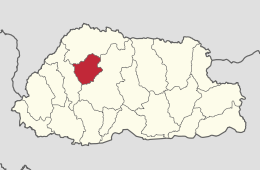Distretto di Punakha – Localizzazione