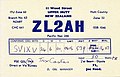 QSL ZL2AH (2001)