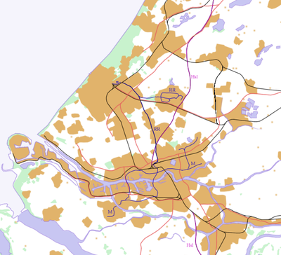 Location map Netherlands Randstad ZW