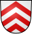 Argent three chevrons Gules