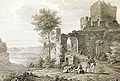 Cochem Imperial castle ruin (seen from the north), before 1822, after a drawing by Christian Xeller.