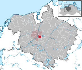 Poziția Rukieten pe harta districtului Rostock