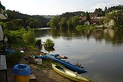 River Sázava in Kamenný Přívoz