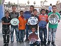 Young potters from the House of Pottery - Luxor showing of their wares