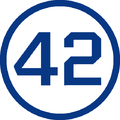 Jackie Robinson (2B).  Si ritirò da tutta la MLB il 15 aprile 1997.