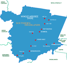 General Map of the Wingecarribee Shire & Southern Highlands.