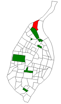 Местоположение (червено) на Баден в рамките на Сейнт Луис