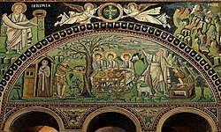 Sacrifice of Isaac mosaic - Basilica San Vitale (Ravenna).jpg