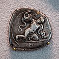 Samos - 404-394 BC - silver tridrachm - infant Herakles strangling the serpents - lionskin - Berlin MK AM 18216686