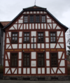 English: Half-timbered building in Schotten (Hessische Haus), Vogelsbergstrasse 67, Hesse, Germany