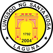 The arch is featured on the Santa Rosa city seal Seal of Santa Rosa, Laguna.svg