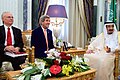 Secretary Kerry, Charge Lenderking Sit With Saudi King Salman Before Bilateral Meeting in Riyadh (16779506244).jpg