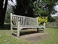 A bench in Rylstone Gardens, Shanklin, Isle of Wight in April 2012.