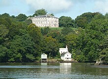 Setting of Sharpham House above the River Dart Sharpham Ashprington Devon FromRiverDart.jpg