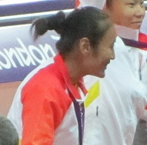 Silver to Dong Hongjiao Women's 100m T54 Victory Ceremony.jpg