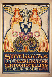 Affiche pour la Sint Lucas 25ste Jaarlijksche Tentoonstelling, Stedelijk Museum (1916)