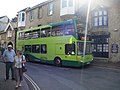 Southern Vectis 1052 Hanover Point (YU52 XVM), a Scania OmniDekka in the High Street, Ventnor, Isle of Wight on route 3.