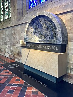 Ascension memorial at Hereford Cathedral Special Air Service Memorial, Hereford Cathedral, July 2019 (2).jpg