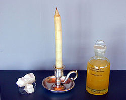 Cera, candela e olio di spermaceti
