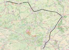 Spoorlijn Breda - Maastricht op de kaart