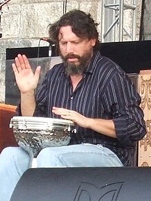 Gorman performing with The Black Crowes at the 2008 Newport Folk Festival.