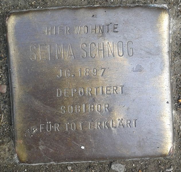 File:Stolperstein Köln Lorenzstraße 5 Selma Schnog.jpg